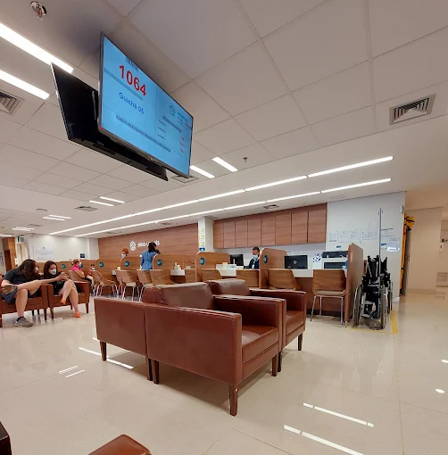 Recepção do local de atendimento em Brasília